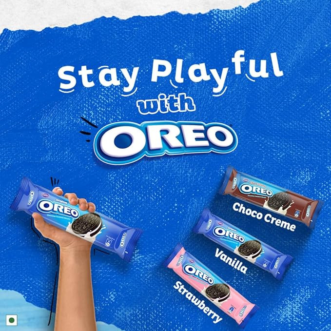 Cadbury Oreo Vanilla Flavour Crème Sandwich Biscuit, 481.25 g Jumbo Pack